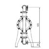 sanitary diaphragm pump height stainless steel