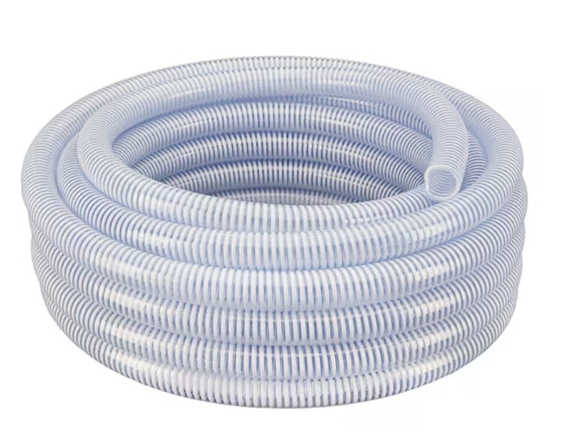 100′ PVC Suction Hose 1.25